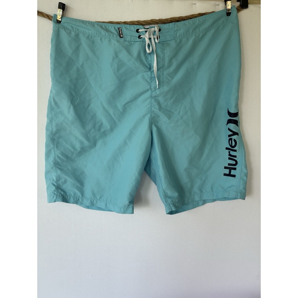 Hurley Blue Board Shorts Swim Trunk Skate Wear Outdoor Mens Size 38